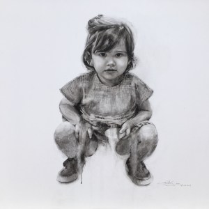 'Helena' - acuarela sobre lienzo, 70x70cm.