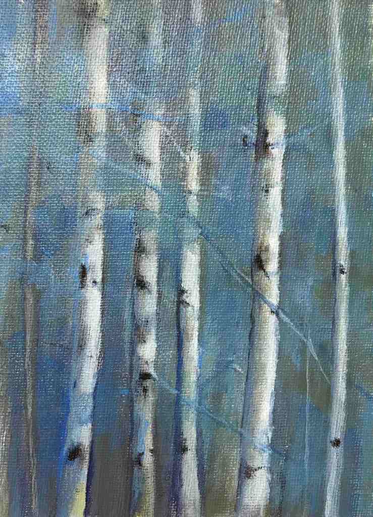 Abedules VI Acrílico sobre tabla, 13x18cm PVP: 170€